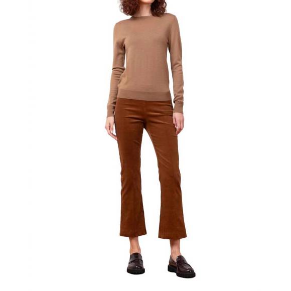 NEW AVENUE MONTAIGNE leo fine corduroy pants in cognac - Picture 2 of 5